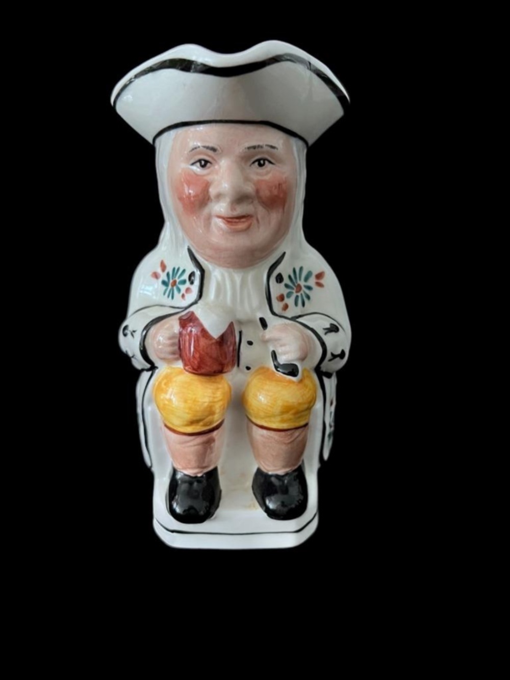 Vintage Tony Wood Staffordshire England “M/S Philpot” Ceramic Toby Jug | 6”